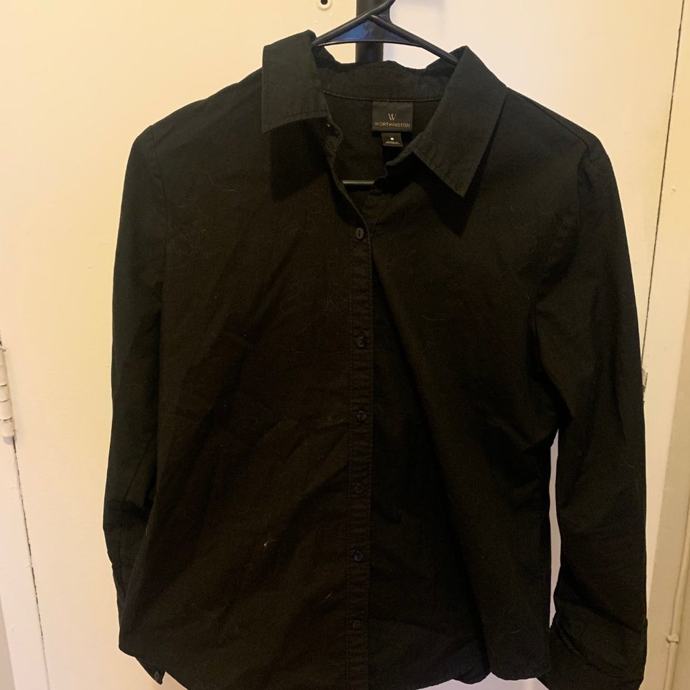 Black button up shirt